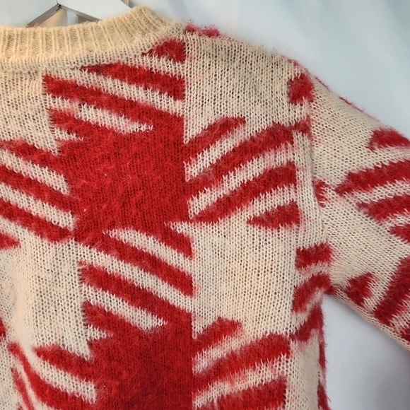 Sandro Ginn Checked Jacquard Crew Sweater size S in VGUC - Picture 6 of 10